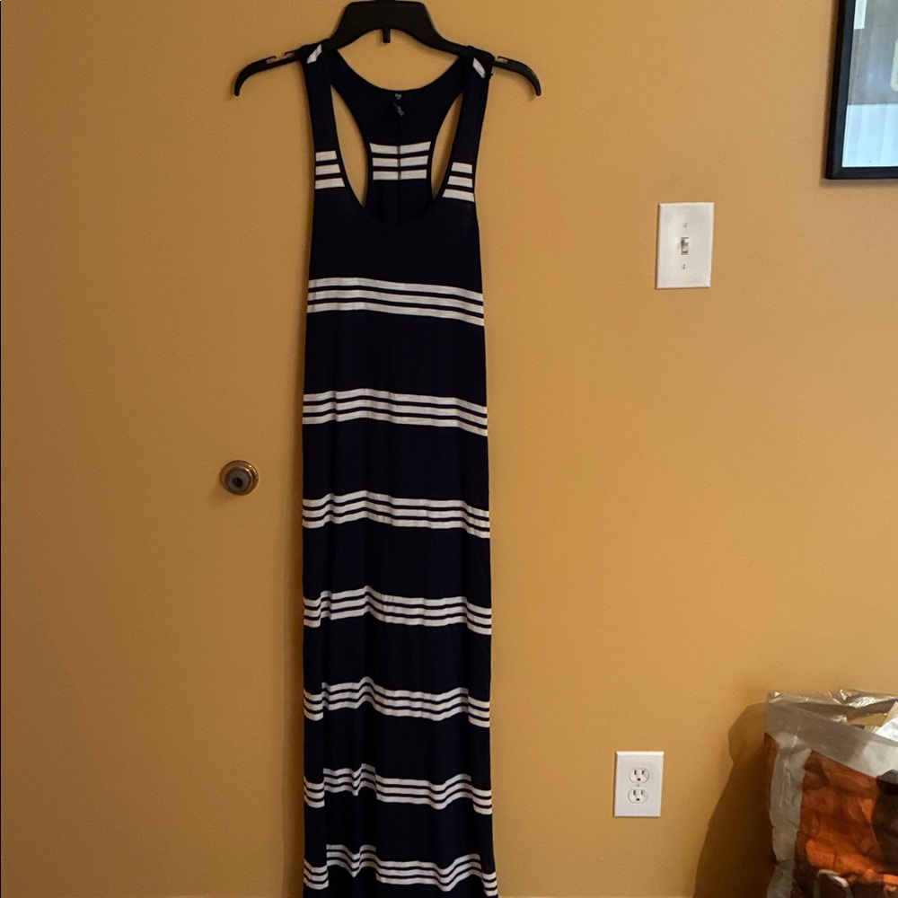GAP Navy and White Striped Dress